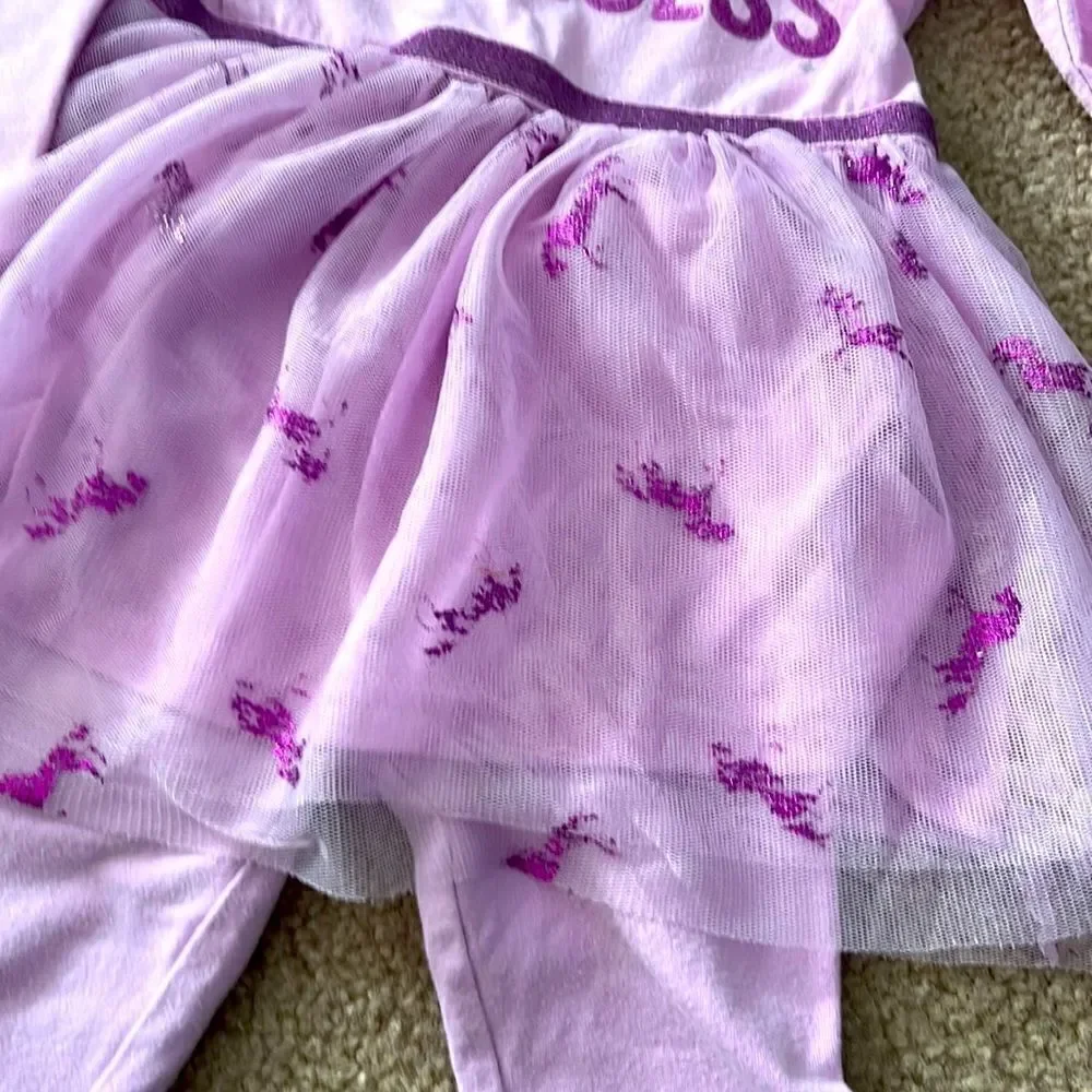 The Children’s Place Lilac Tunic Set with Tule Skirt- 12-24 months